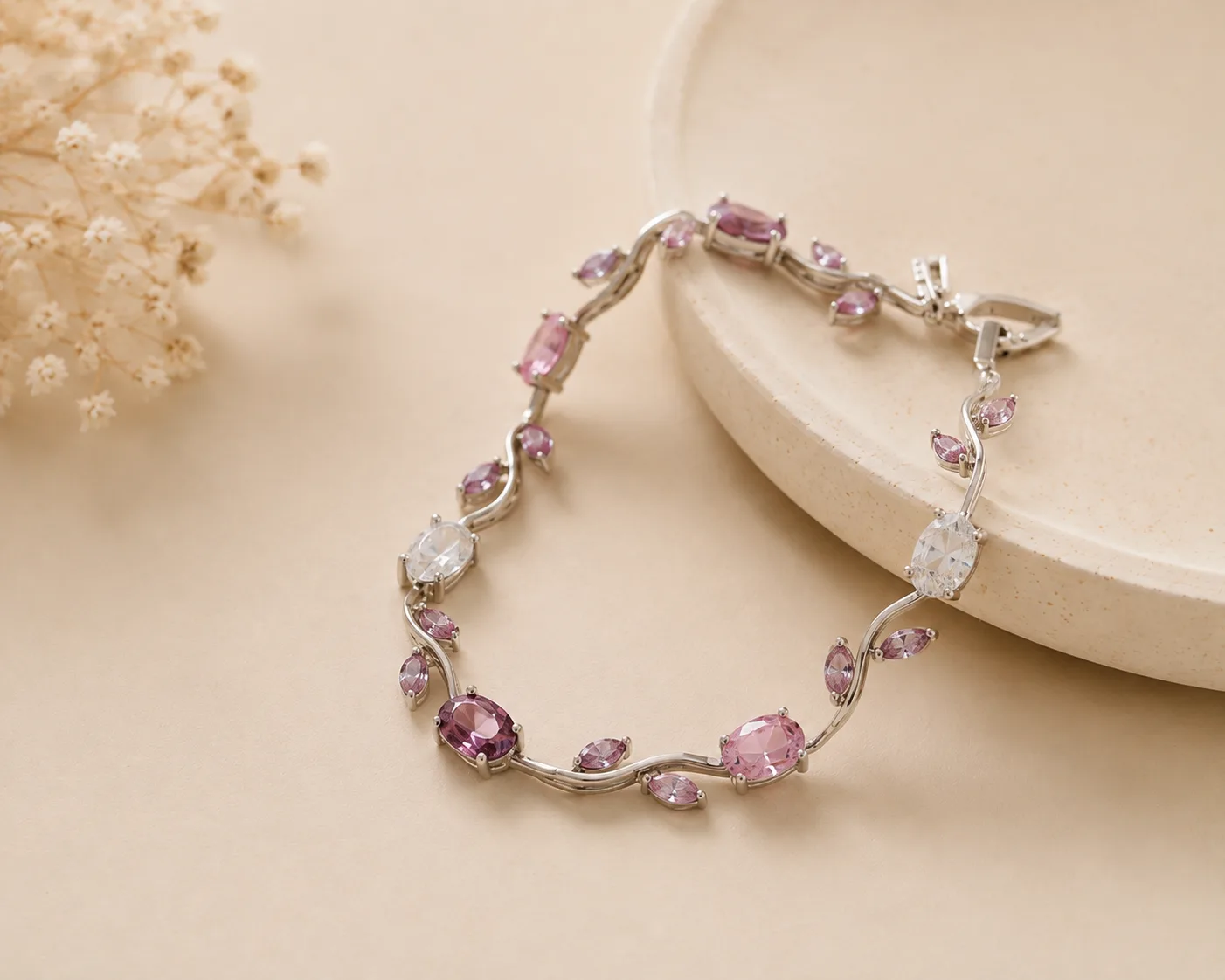 Ethereal Enamel Tulip Bracelet