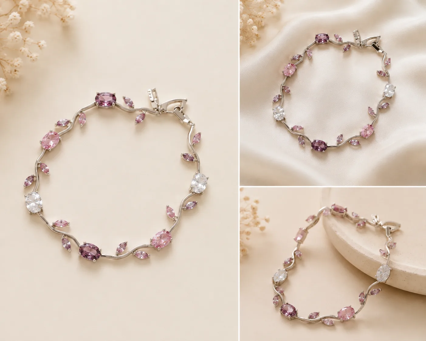 Ethereal Enamel Tulip Bracelet