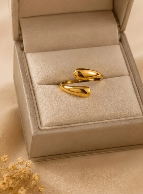 Dual Teardrop Open Bypass Ring
