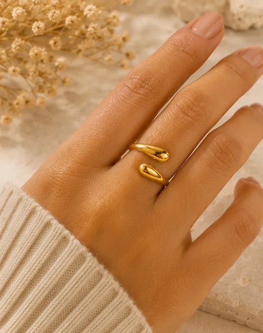 Dual Teardrop Open Bypass Ring