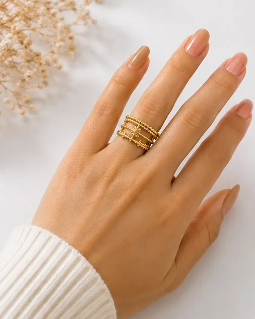 Starlight Etched Micro CZ Ring