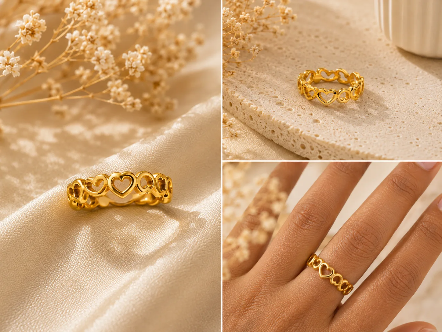 Sweet Solid Heart Ring